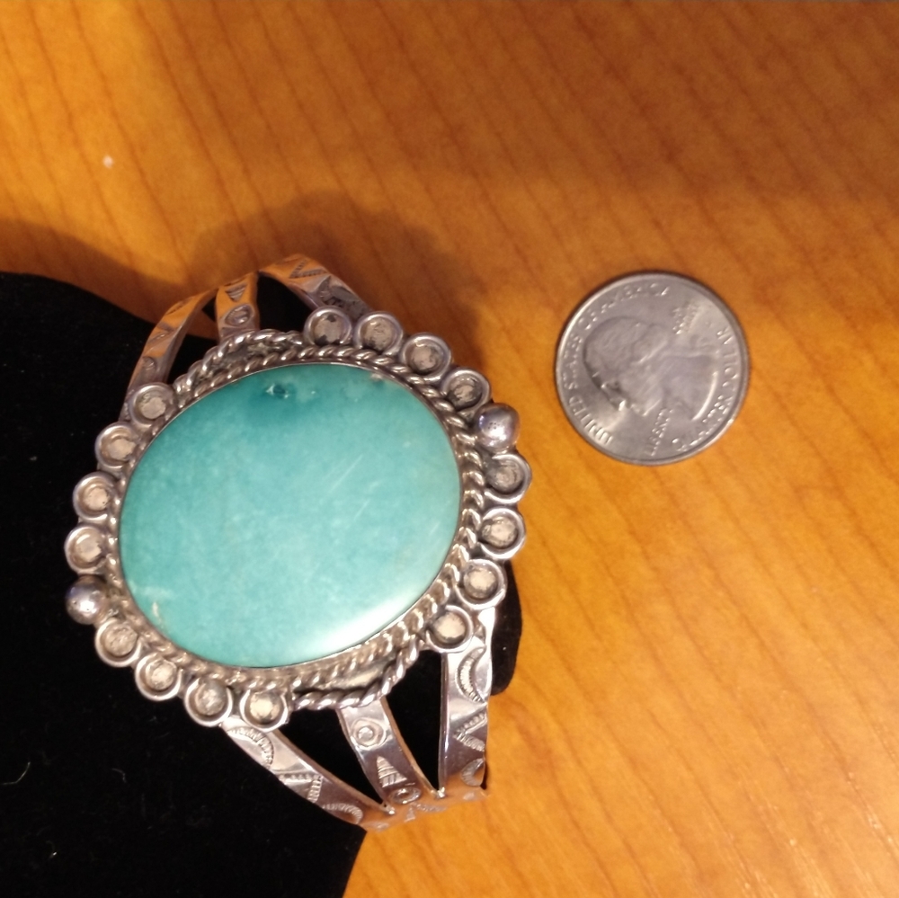 Navajo Fred Harvey Era Sterling and turquoise brac